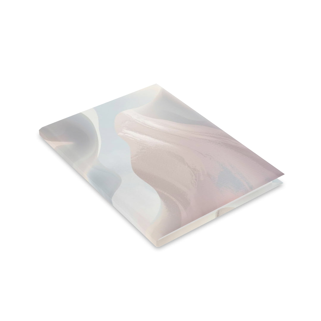 Luxury Puffy Hardcover Notebook – Pastel Abstract, Customizable, 3 Sizes