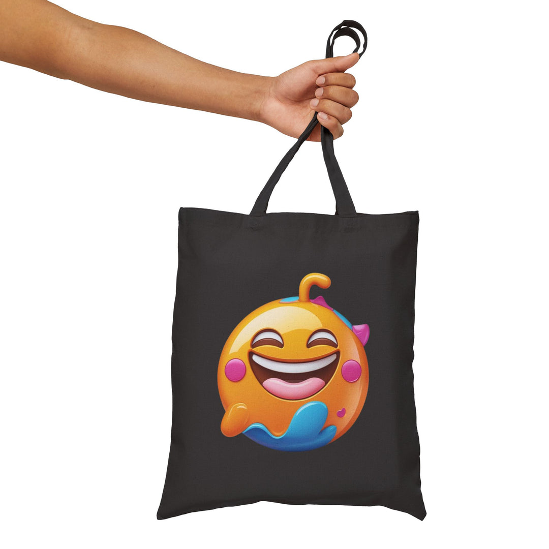 Cheerful Emoji Canvas Tote Bag – Eco-Friendly, Durable & Trendy Carryall