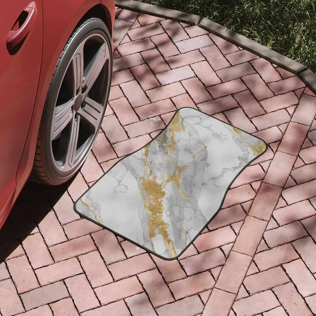 Luxury Marble Gold Car Floor Mat – Premium, Stylish, Custom Fit (1pc)