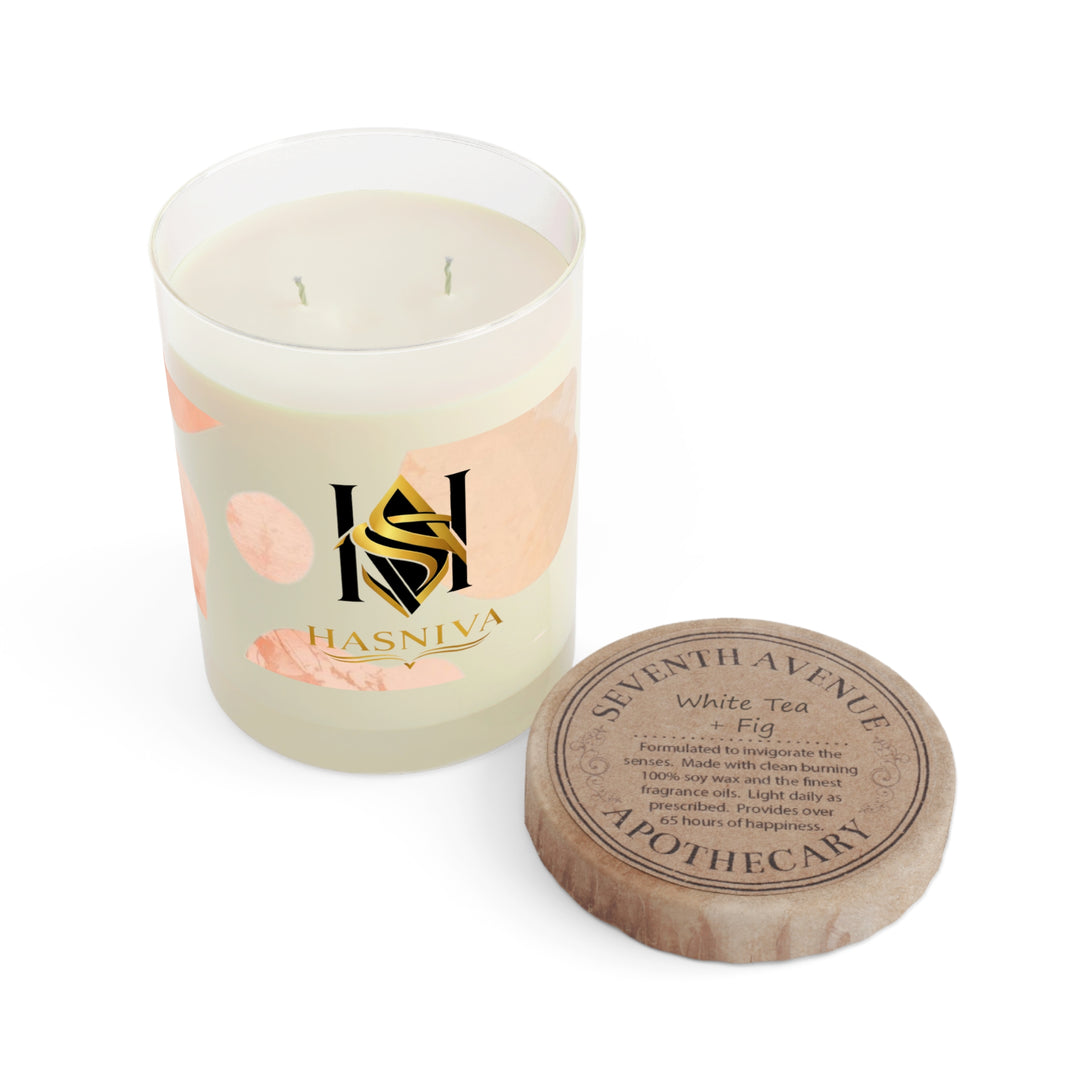 Modern Blush Watercolor Scented Candle 11oz – Soy, Long Burn, Gift-Ready