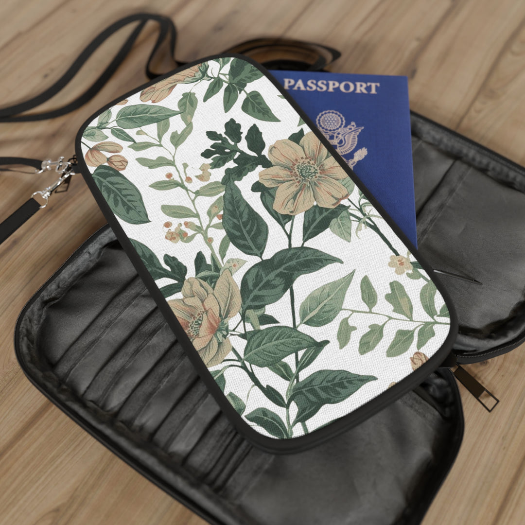 Floral RFID Passport Wallet – Vintage Botanical, Vegan Leather Travel Clutch