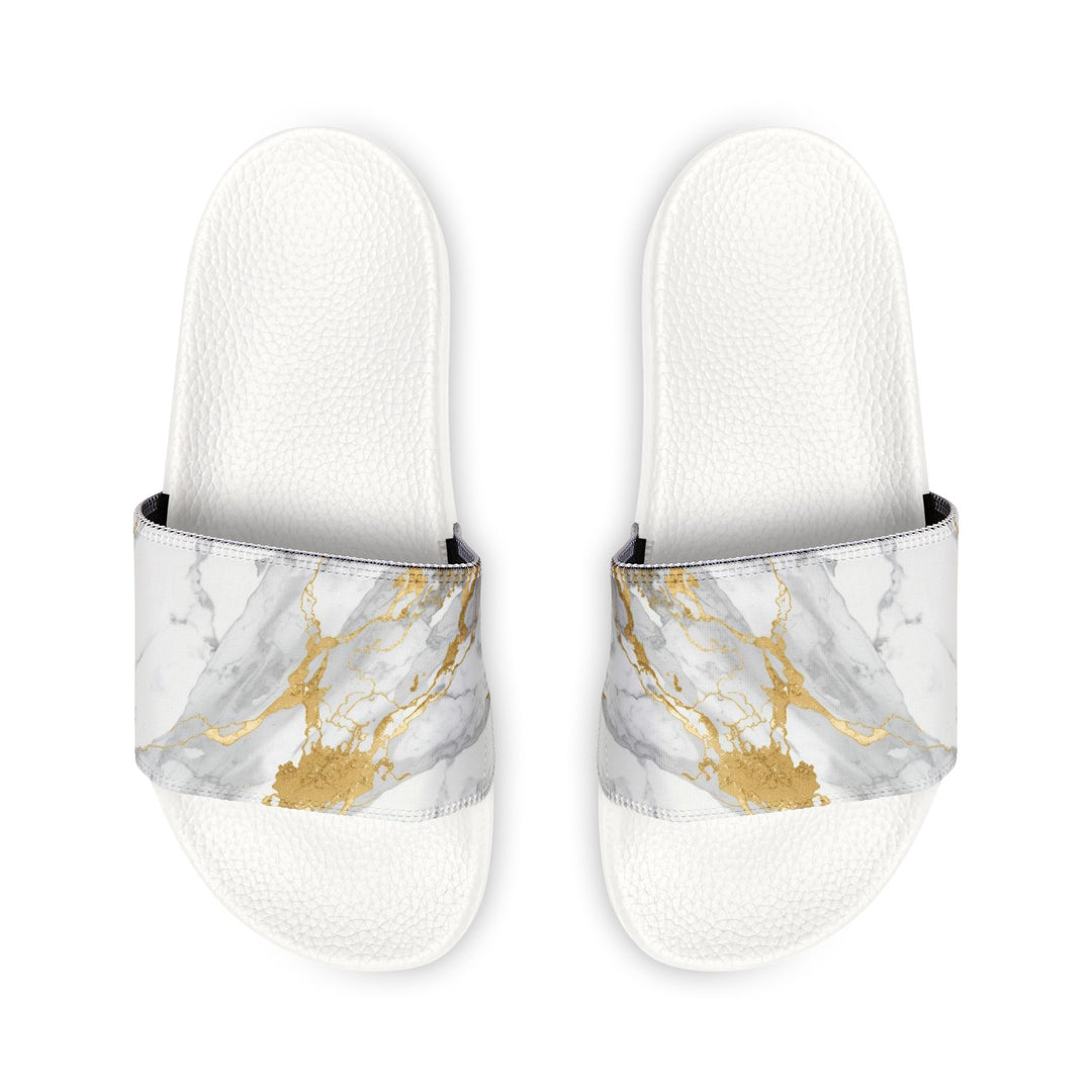 Men's Removable-Strap Sandals – Marble Gold Luxe, Customizable Comfort