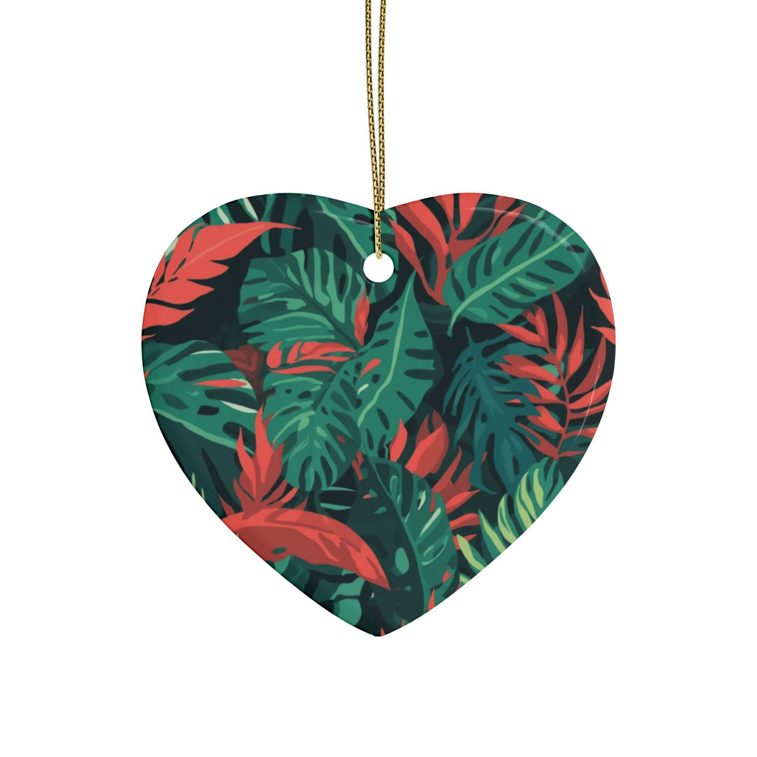 Personalized Tropical Leaf Ceramic Ornaments – Custom Sets, Trendy Decor