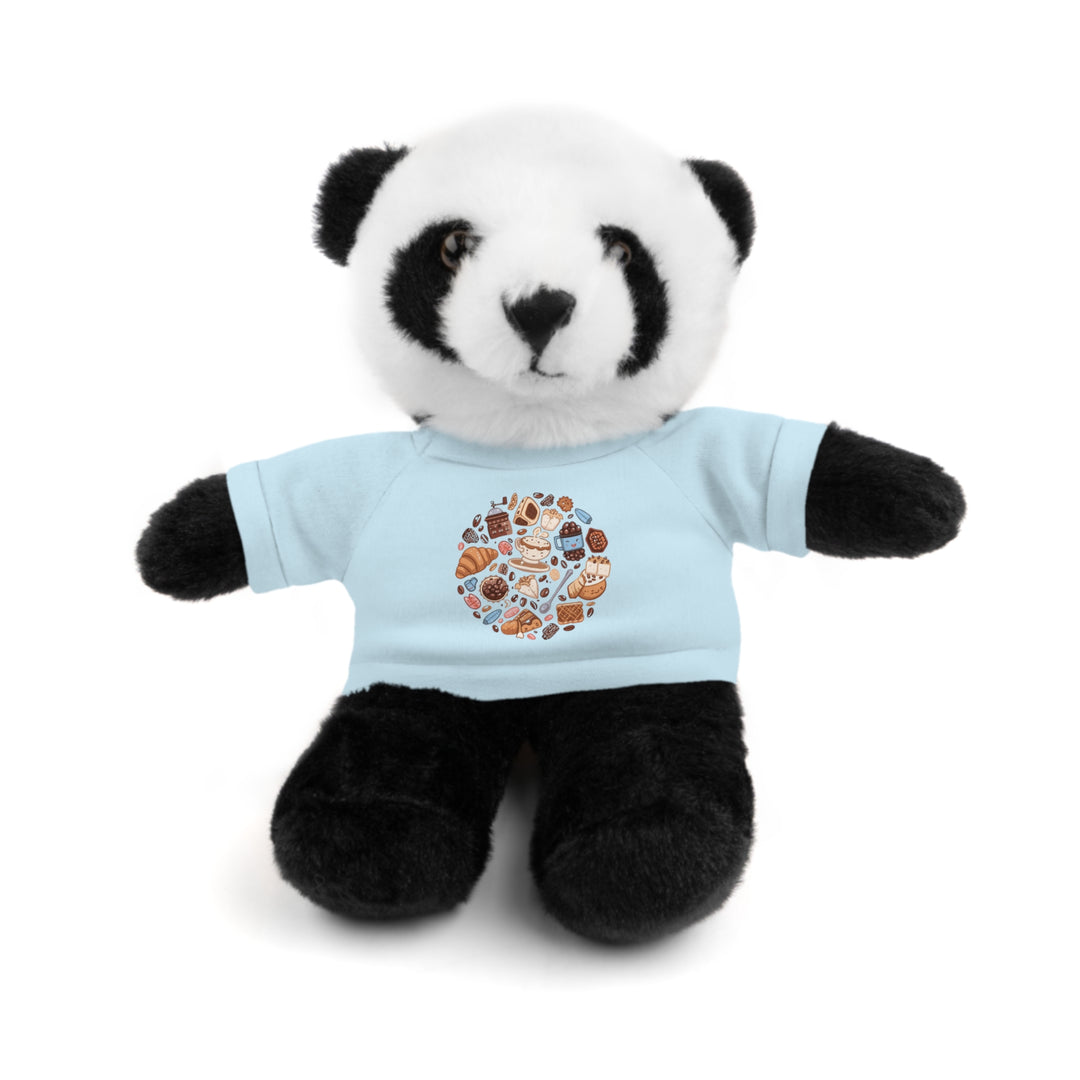 Custom Stuffed Animal w/ Coffee & Dessert Tee – Cute Plush Gift 8”