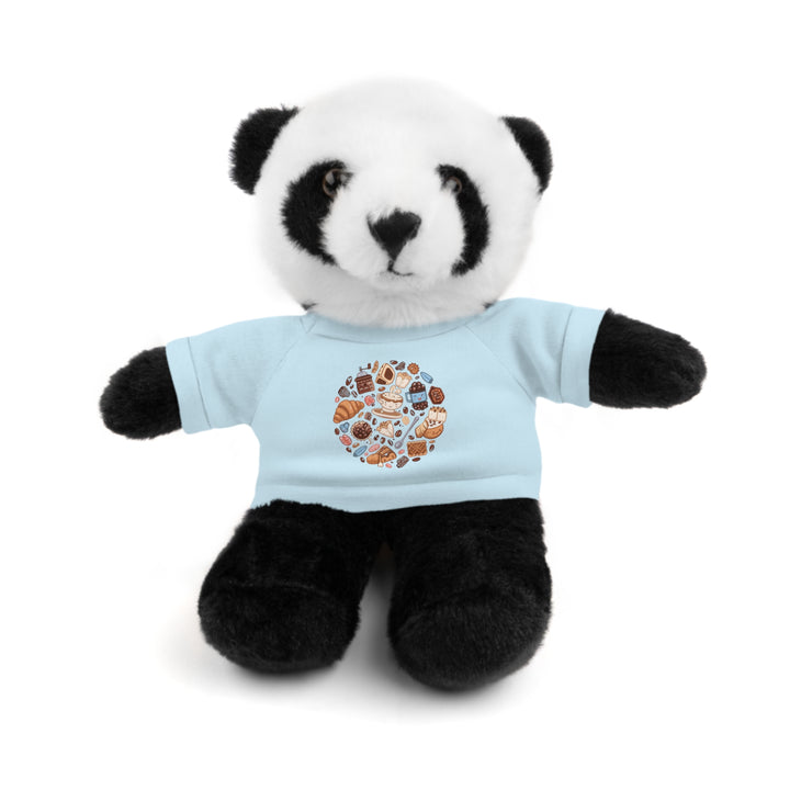 Custom Stuffed Animal w/ Coffee & Dessert Tee – Cute Plush Gift 8”