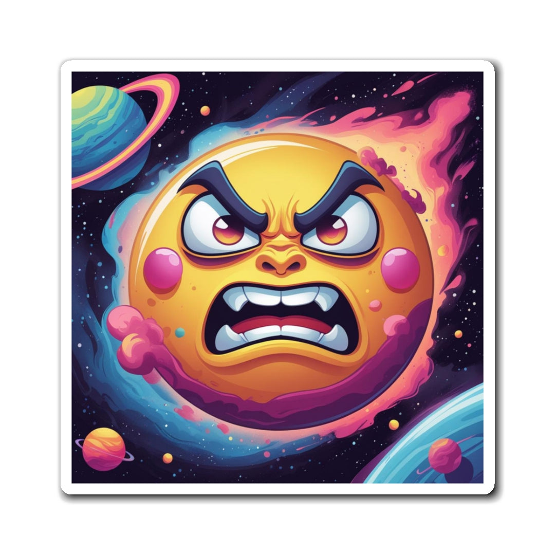Custom Space-Themed Magnets – Bold Cartoon Sun & Planets, Fun Fridge Decor