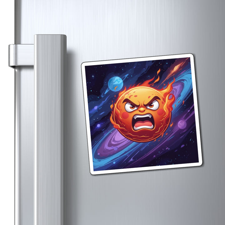 Fiery Cosmic Sun Custom Magnet – Bold, Fun Space Decor for Fridge & Office