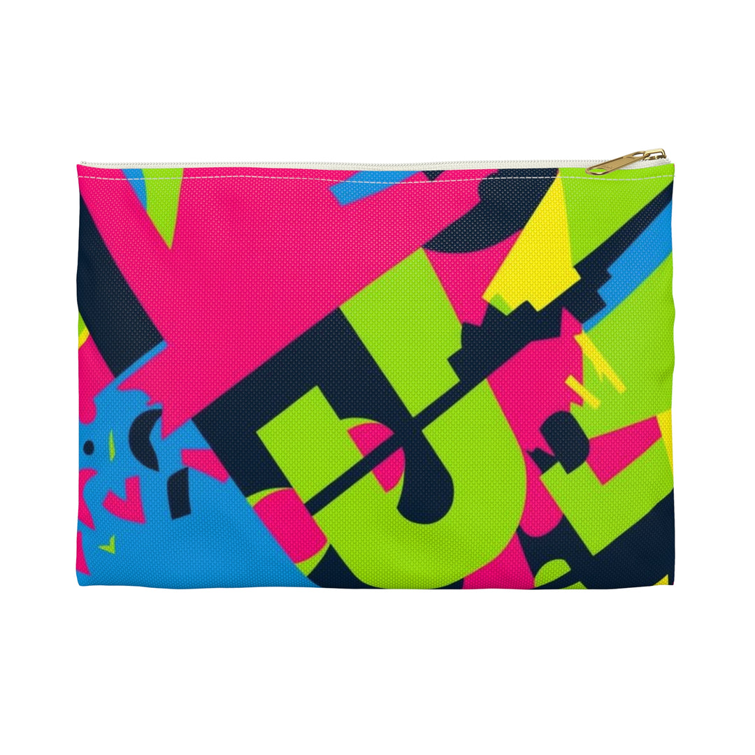 Vibrant Neon Geometric Accessory Pouch – Trendy, Versatile Organizer Bag