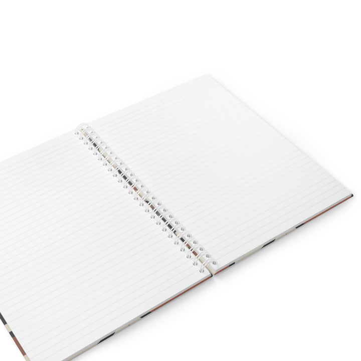 Custom Spiral Notebook – Modern Abstract Earth Tone Curves, 128 Pages
