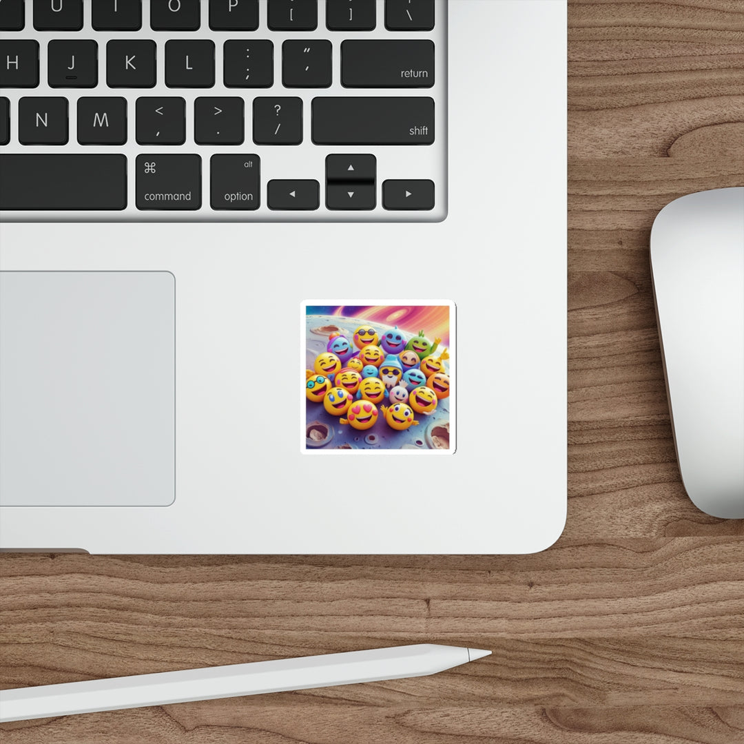 Custom Die-Cut Stickers – Space Emojis | Vibrant, Durable & Trendy