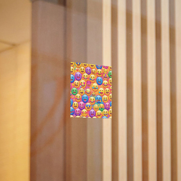 Joyful Emoji Die-Cut DTF Sticker – Vibrant, Custom, Weatherproof!