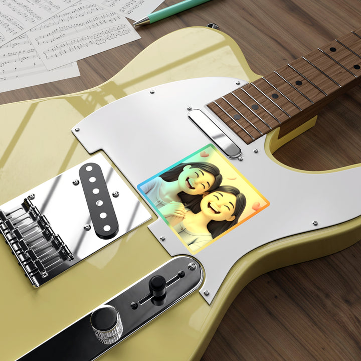 Holographic Die-Cut Sticker – Cute Cartoon Friends, Trendy Iridescent Shine