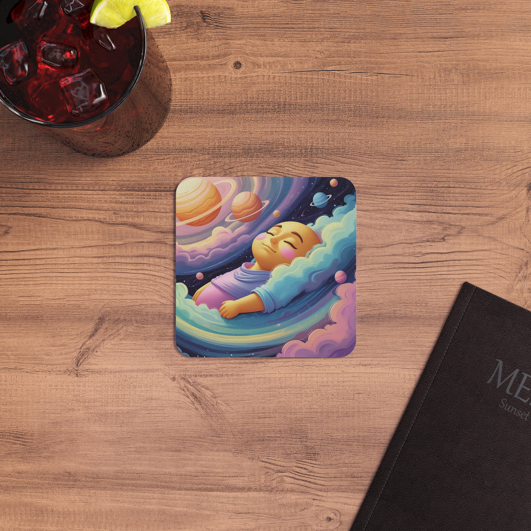 Cosmic Dream Square Coasters – 50/100pcs, Nursery & Party Surface Saver