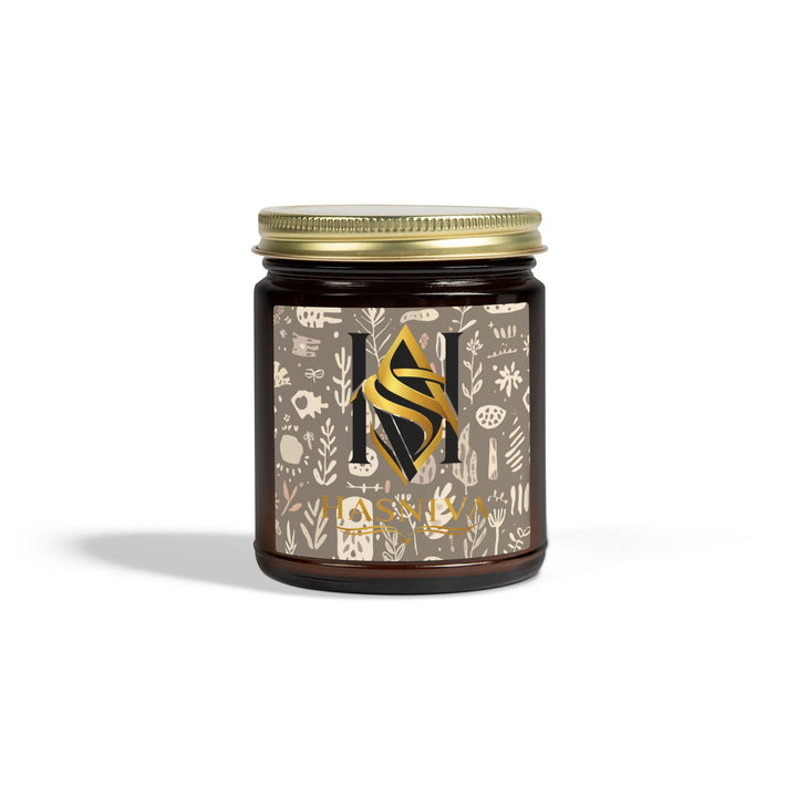 Boho Botanical Coconut Apricot Scented Candle – Hand-Poured, Luxe Decor