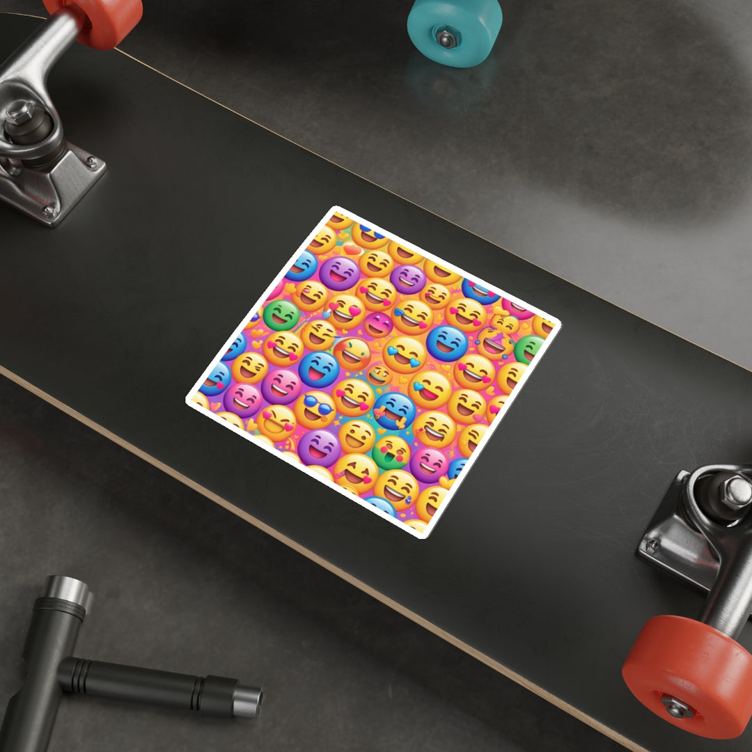 Custom Die-Cut Emoji Stickers – Vibrant, Fun, & Waterproof! Perfect for Youth