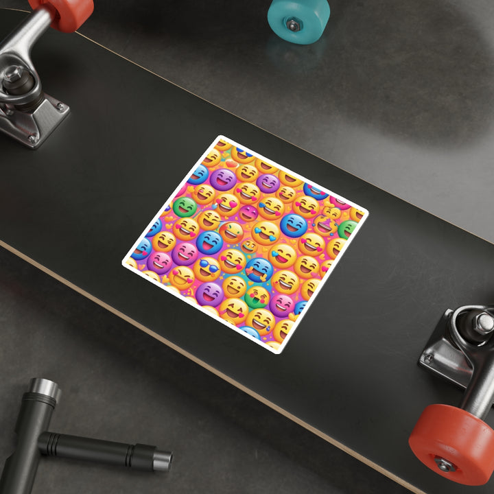 Custom Die-Cut Emoji Stickers – Vibrant, Fun, & Waterproof! Perfect for Youth