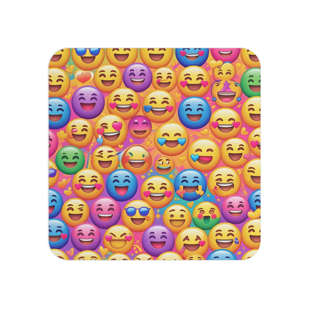 Emoji Vibe Square Coasters (50/100) – Fun, Stylish, Premium Protection