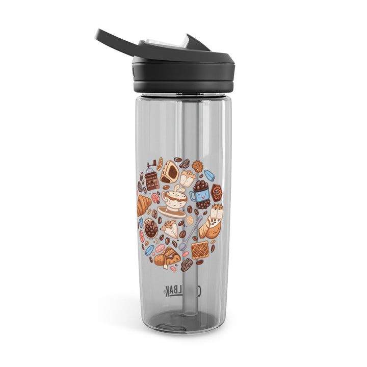CamelBak Eddy 20oz/25oz Water Bottle – Cute Café Cartoon Design, Spill-Proof