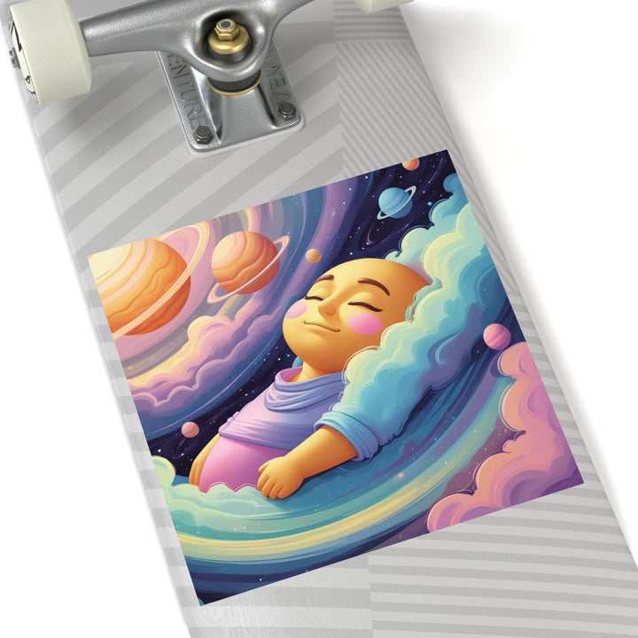 Cosmic Dream Baby Square Sticker – Waterproof Vinyl, Custom Indoor/Outdoor