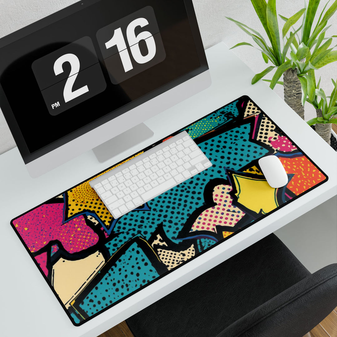 Pop Art Desk Mat – Vibrant Comic Book Style, Durable & Waterproof Workspace