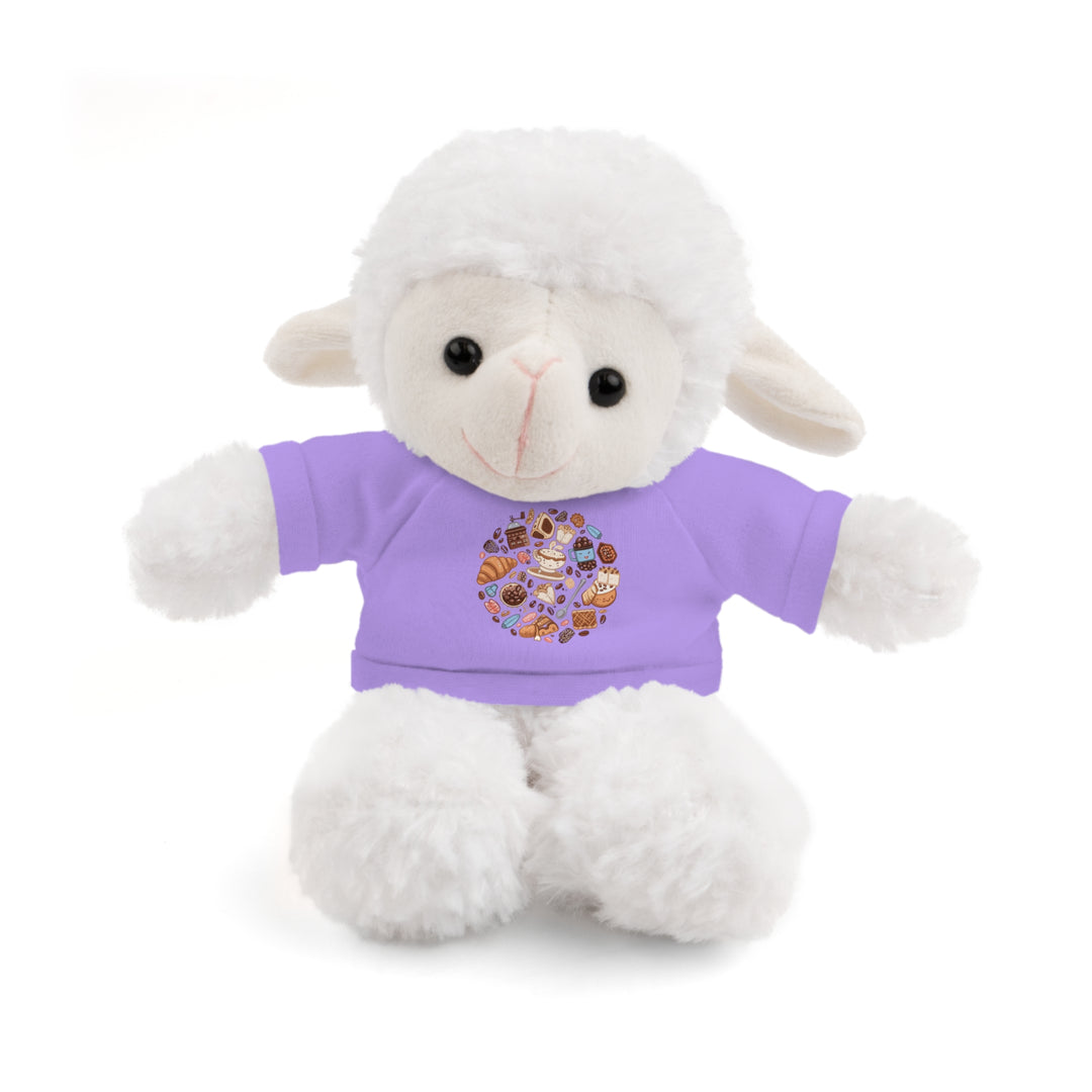 Custom Stuffed Animal w/ Coffee & Dessert Tee – Cute Plush Gift 8”
