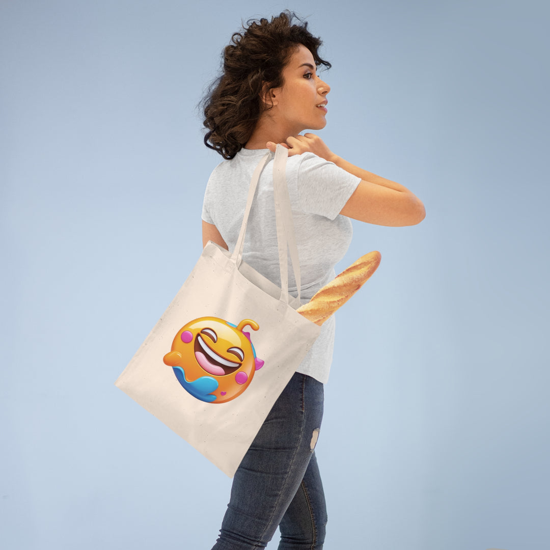 Cheerful Emoji Cotton Tote Bag – Playful, Vibrant & Durable Everyday Style