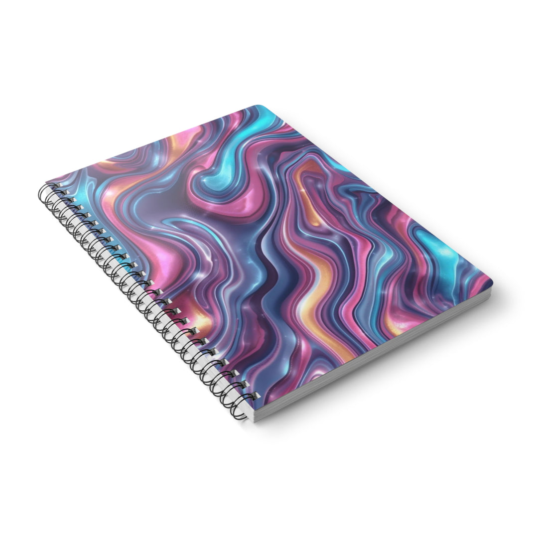 Abstract Marble Swirl A5 Wirobound Softcover Notebook – Luxe & Trendy Journal