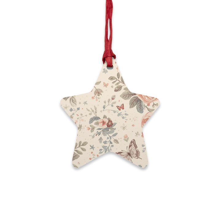 Handcrafted Wooden Ornaments – Floral & Butterfly Rustic Decor, Magnetic & Hanging