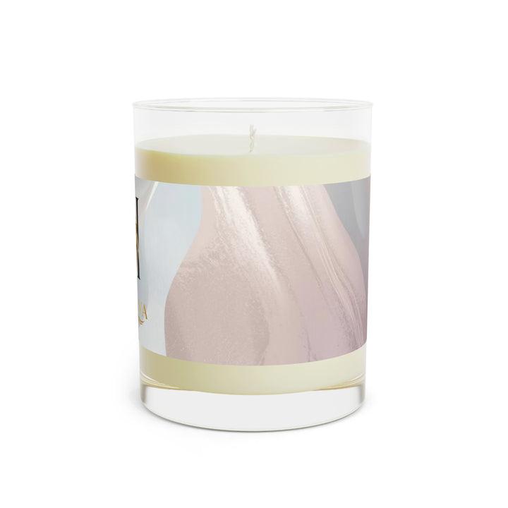 11oz Scented Candle – Luxe Soy, Pastel Abstract Glass, 65hr Burn