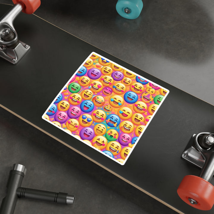 Custom Die-Cut Emoji Stickers – Vibrant, Fun, & Waterproof! Perfect for Youth