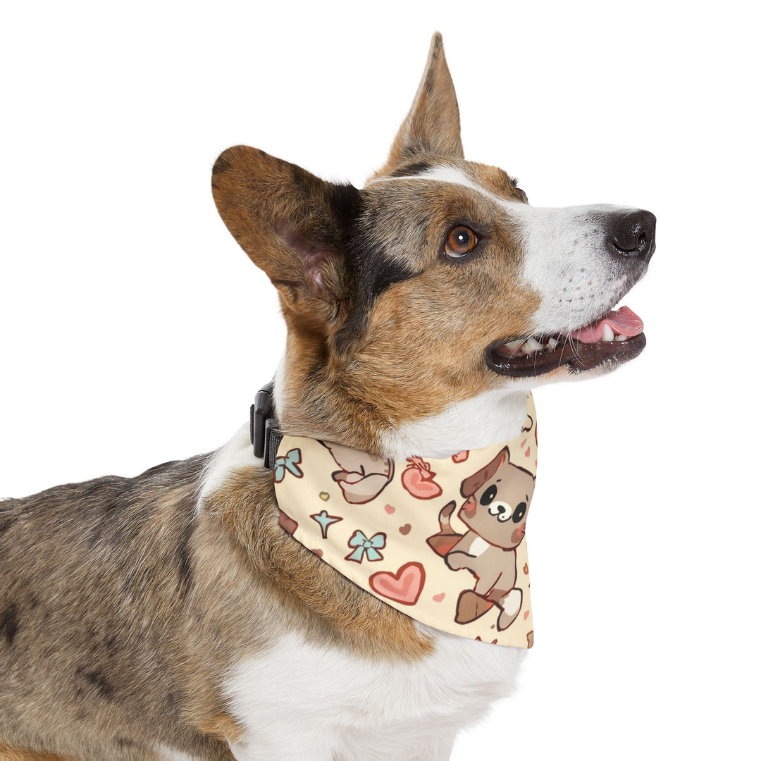Cartoon Puppies & Kittens Pet Bandana Collar – Cute, Adjustable & Comfy