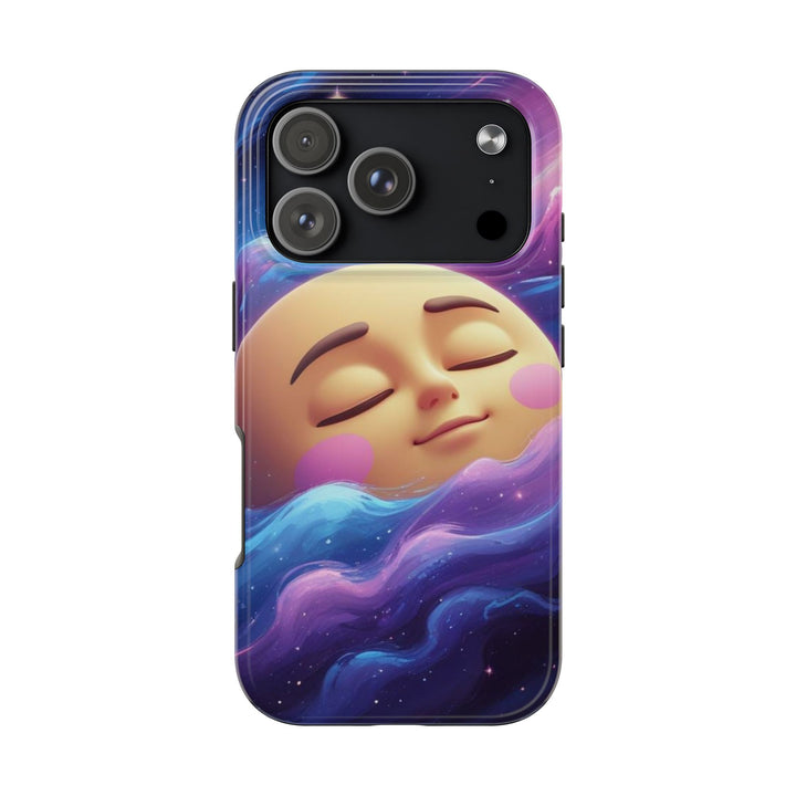 Tough Galaxy Moon Phone Case – Cute Space Design, Shockproof & Slim