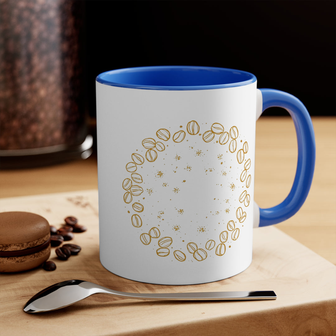Trendy Coffee Bean Accent Mug 11oz – Customizable, Artistic & Vibrant!