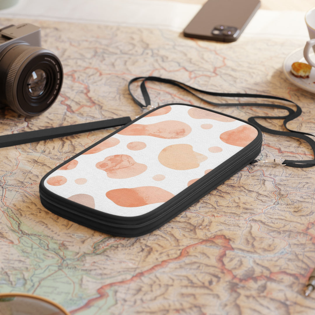RFID Vegan Leather Passport Wallet – Modern Blush Watercolor Travel Organizer