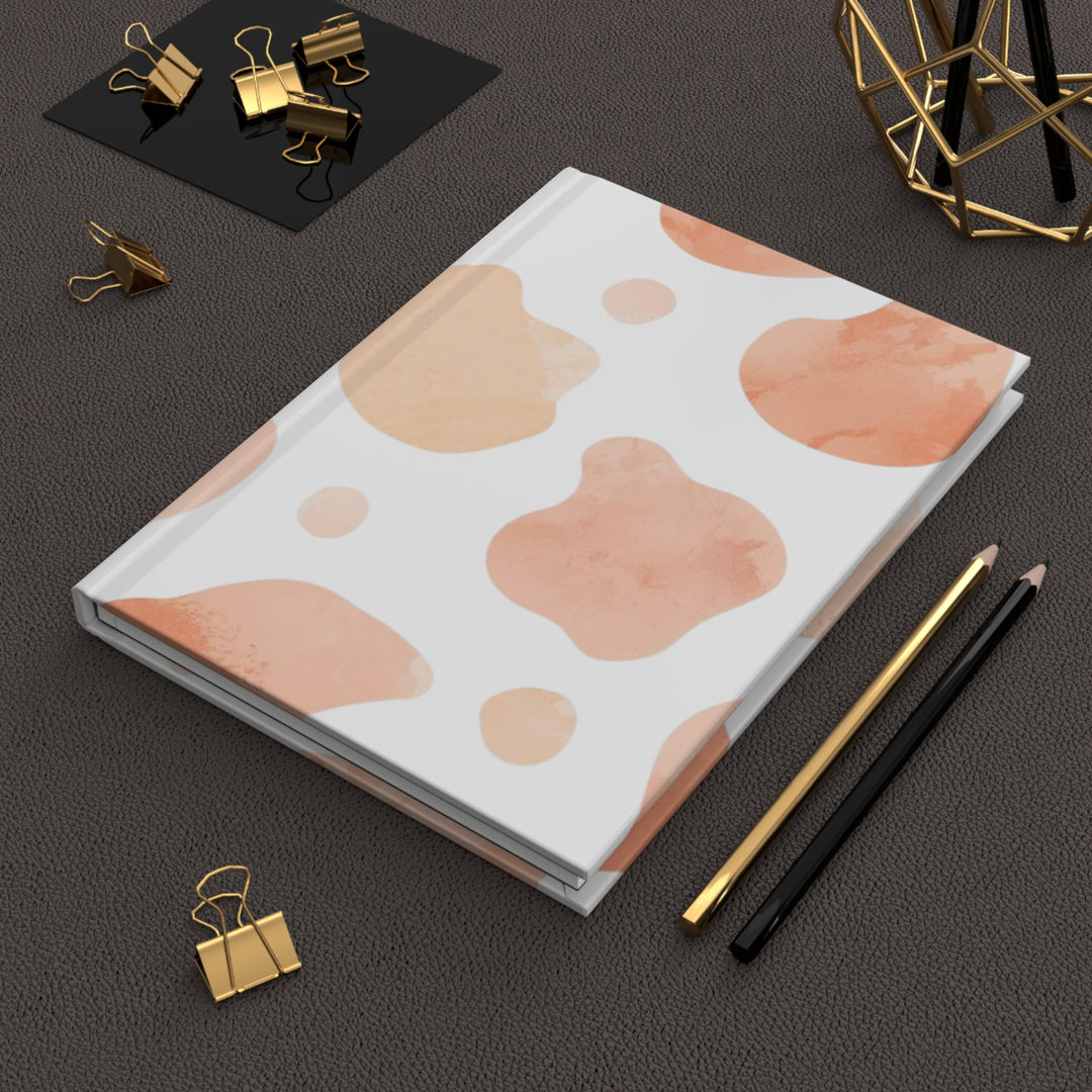 Modern Matte Hardcover Journal – Abstract Blush Watercolor Design, Customizable