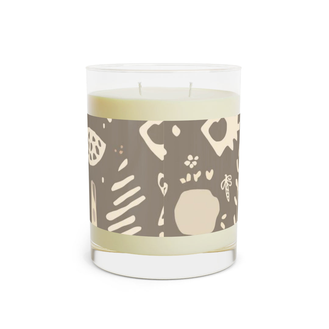 Boho Chic 11oz Scented Candle – Abstract Botanical Soy, 65hr Burn – Gift