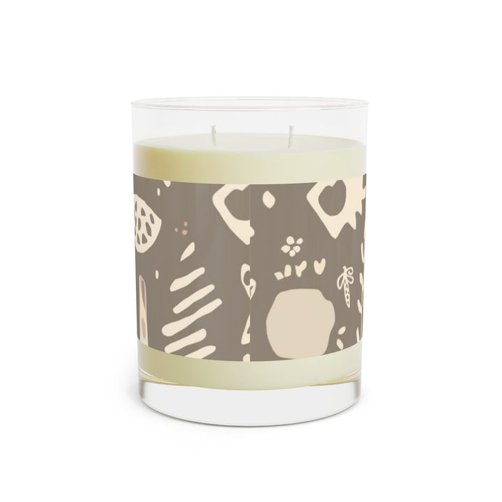 Boho Chic 11oz Scented Candle – Abstract Botanical Soy, 65hr Burn – Gift