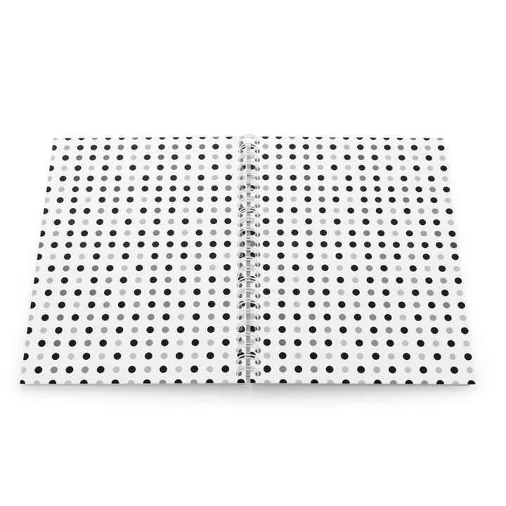 Customizable Spiral Notebook – Modern Polka Dot, Trendy Minimalist Design