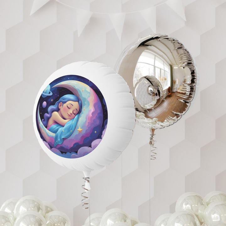 Dreamy Moon Girl Mylar Helium Balloon – Customizable, Calming Celestial Decor