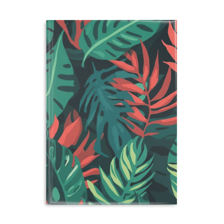 Hardcover Puffy Notebook – Tropical Leaf, Plush Journal, Aesthetic, Customizable
