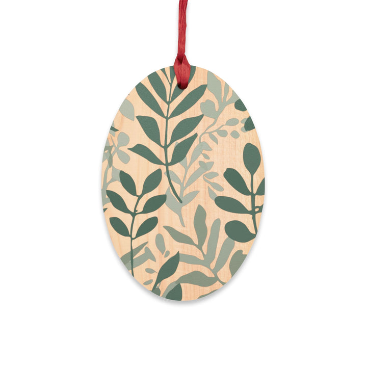 Handcrafted Wooden Ornaments – Modern Botanical Nature-Inspired Décor
