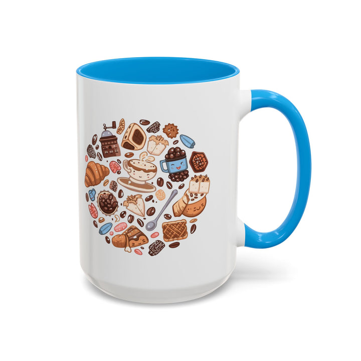 Colorful Cartoon Café Mugs 11oz/15oz – Playful Coffee & Dessert Art Cups