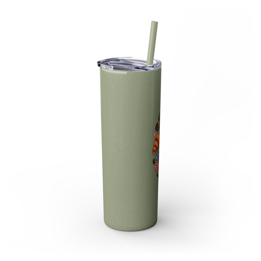 20oz Skinny Tumbler w/ Straw – Whimsical Café Desserts, Thermal, Stainless
