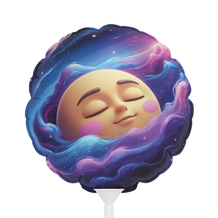 Personalized 6” Heart & Round Balloons – Cute Galaxy Moon Party Decor