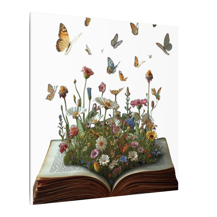 Magical Pop-Up Book Matte Canvas – Whimsical Wildflowers & Butterflies Art