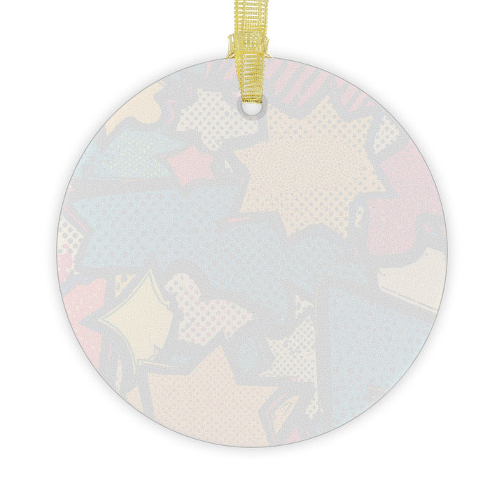 Personalized Pop Art Glass Ornaments – Handcrafted, Comic Book Style Decor