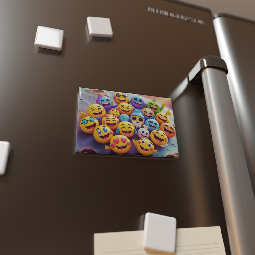 Rectangle Button Magnet – Space Emoji Fun | Strong, Stylish, 1/10 Pack