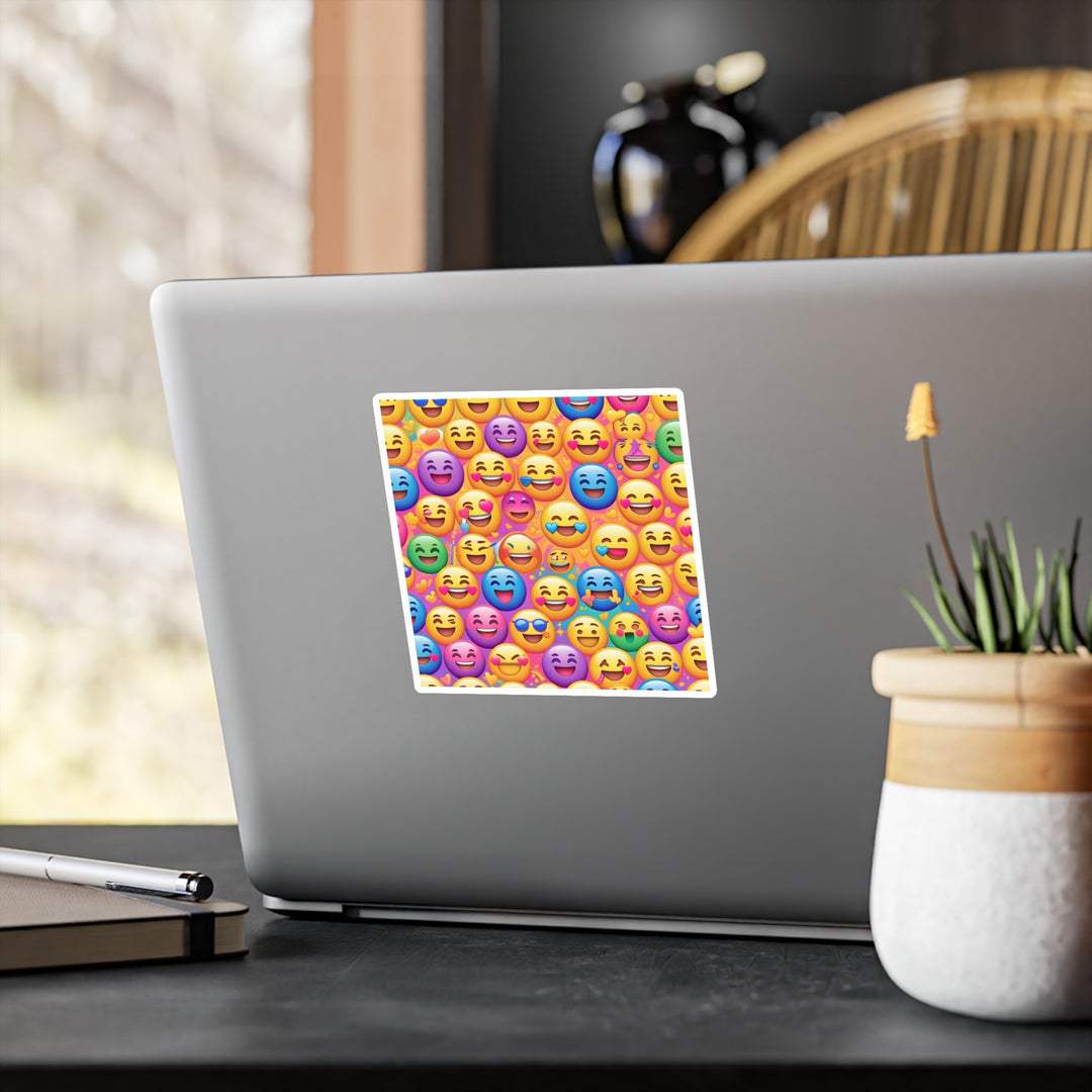 Vibrant Emoji Vinyl Kiss-Cut Stickers – Fun, Weatherproof, Custom Art