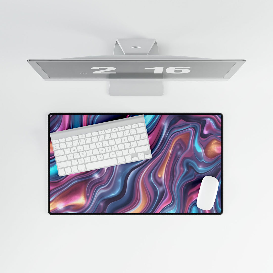 Premium Iridescent Abstract Desk Mat – Modern, Durable & Stylish Workspace