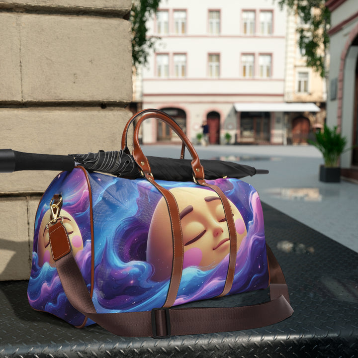 Galaxy Moon Waterproof Travel Bag – Stylish, Durable & Space-Themed Carry-On